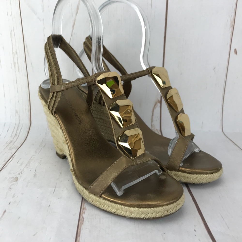 DVF Brown Wedges Size 7.5
